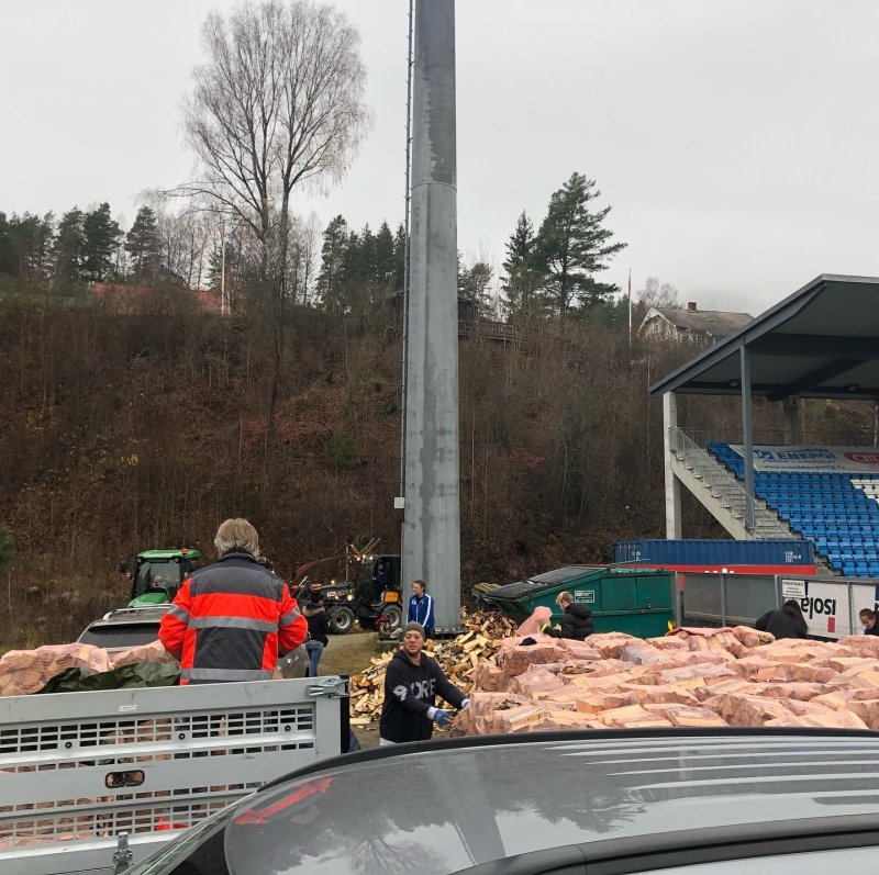 Mange sekker - her fra en tidligere arbeidsøkt på Notodden